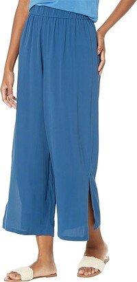 Petite Wide Ankle Pants (Atlantis) Women's Casual Pants