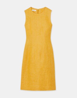 Petite Linen Twill Melange Sheath Dress