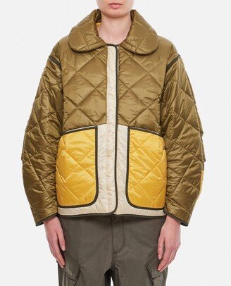 Quilted Short Colorblock Coat