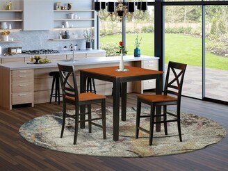 Dining Set With Kitchen Table and Wooden Dining Room Chairs-AH