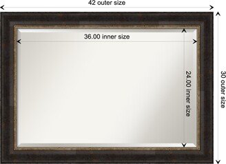 Beveled Wall Mirror - Varied Black Frame - Varied Black