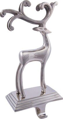 10-Inch Silver Reindeer Stocking Holder