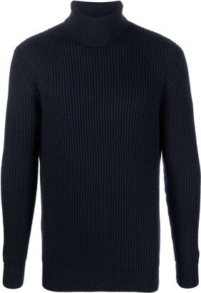 Ribbed-Knit Roll-Neck Jumper-AC