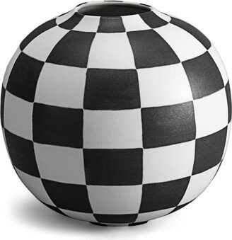 small Damier checkerboard vase (20cm)