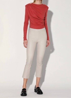 Lori Leather Pant In Dove