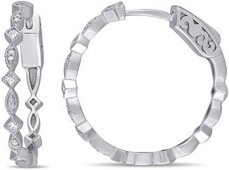 10K 0.25 Ct. Tw. Diamond Hoops