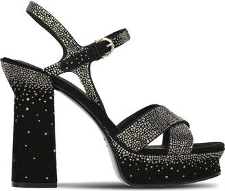 Degradé-Crystals Platform Sandals