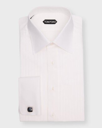 Men's French Cuff Pleated Dress Shirt