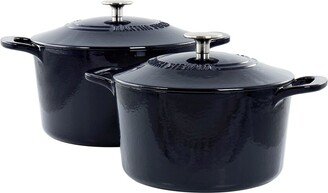 2Pc Enameled Cast Iron Dutch Oven Set-AA