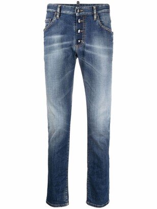 Faded-Effect Skinny Jeans-AC