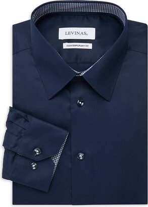 Levinas Contemporary Fit Solid Dress Shirt