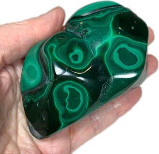 Malachite Crystal 3.5 - Polished Natural Stone Freeform Healing Meditation Display From Dr Congo 323G