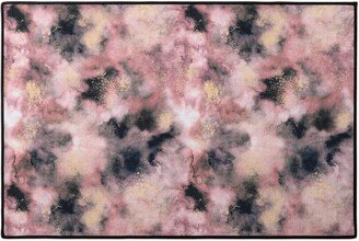 Door Mats: Watercolor Marble - Pink Door Mat, Pink