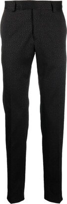 Road patterned-jacquard tailored trousers