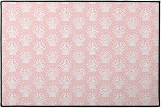 Door Mats: Pretty Scallop Shells - Pink Door Mat, Pink