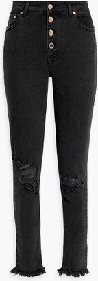 Dax distressed mid-rise skinny jeans