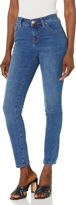 Royalty For Me Women's Wannabettabutt Mid-Rise Regular Hem Skinny Sustainable Jean