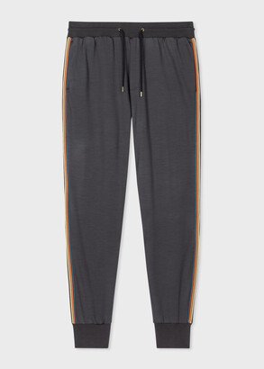 Dark Green Washable Wool 'Signature Stripe' Sweatpants