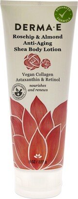 Anti-Aging Shea Body Lotion - Rosehip and Almond For Unisex 8 oz Body Lotion