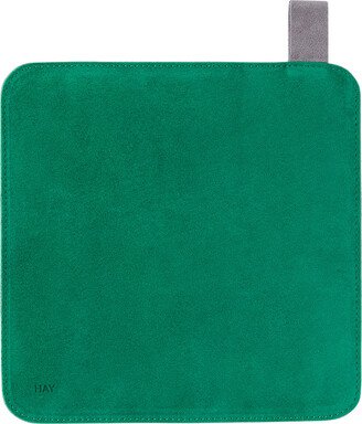 Green Suede Pot Holder Mat