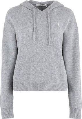 Logo-Embroidered Hooded Jumper