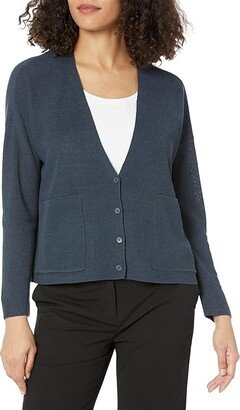 V-Neck Cardigan (Ocean) Women's Clothing