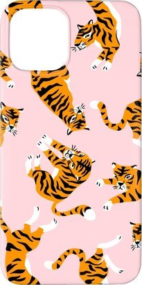 Custom Iphone Cases: Tigers - Pink Phone Case, Slim Case, Matte, Iphone 11 Pro Max, Pink