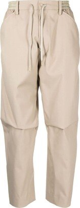 Drawstring-Waist Tapered Trousers-AB