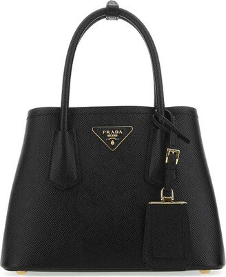 Logo Detailed Top Handle Tote Bag-AA