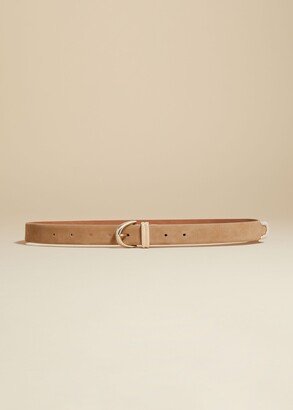 The Bambi Belt in Beige Suede with Silver