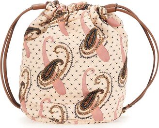 Pouch With Paisley Pattern And Polka Dots