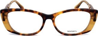 Max&co. Oval Frame Glasses-AB