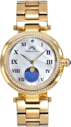 Porsamo Bleu Women's South Sea Crystal Moon Stainless Steel Bracelet Watch 108BSSM