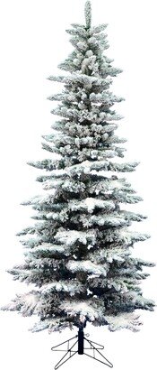 9' Flocked Utica Fir Slim Artificial Christmas Tree Unlit