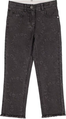 Organic cotton denim jeans w/logo