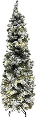 Creative Displays 5' Flocked Holiday Tree With Led Lights