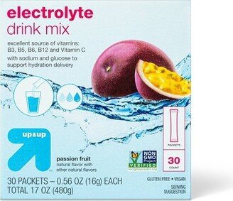 Passion Fruit Hydration with Electrolytes Vegan Supplements - 17oz/30ct Stick Packs - up & up™