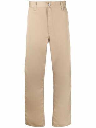 Logo-Patch Straight Trousers-AA