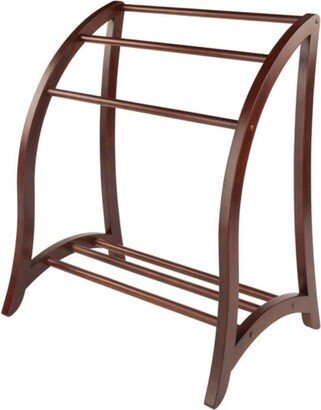 Betsy 3-Rod Blanket Rack, Walnut