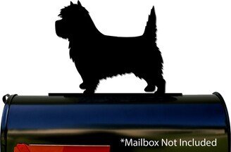 Cairn Terrier Dog Silhouette Metal Mailbox Topper/Sign - Hardware Included