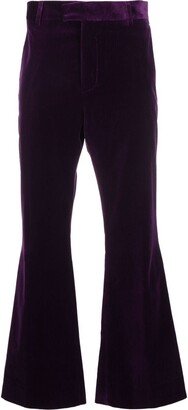 Tailored Kick-Flare Velvet Trousers