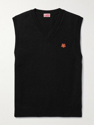 Logo-Appliquéd Wool Sweater Vest