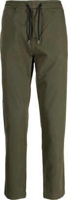 Drawstring Cotton Straight-Leg Trousers