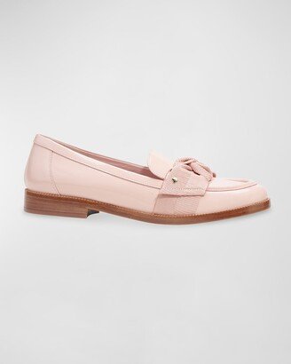 Leandra Patent Bow Slip-On Loafers