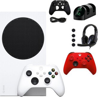 Xbox Series S Console with Extra Red Controller Accessories Kit