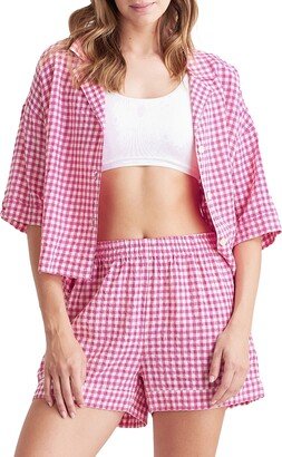 Gingham Seersucker Short Pajamas