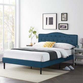 Javlergo Upholstered Platform Bed Frame with Adjustable Headboard