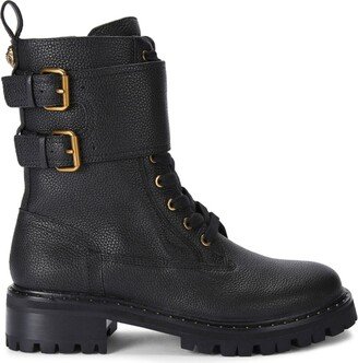 Brooke leather combat boots