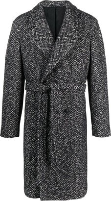 Royce herringbone-pattern coat