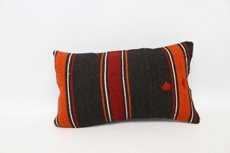 Kilim Pillow Cover, Covers, Throw Pillow, Orange Cushion Case, Striped Luxury 6607